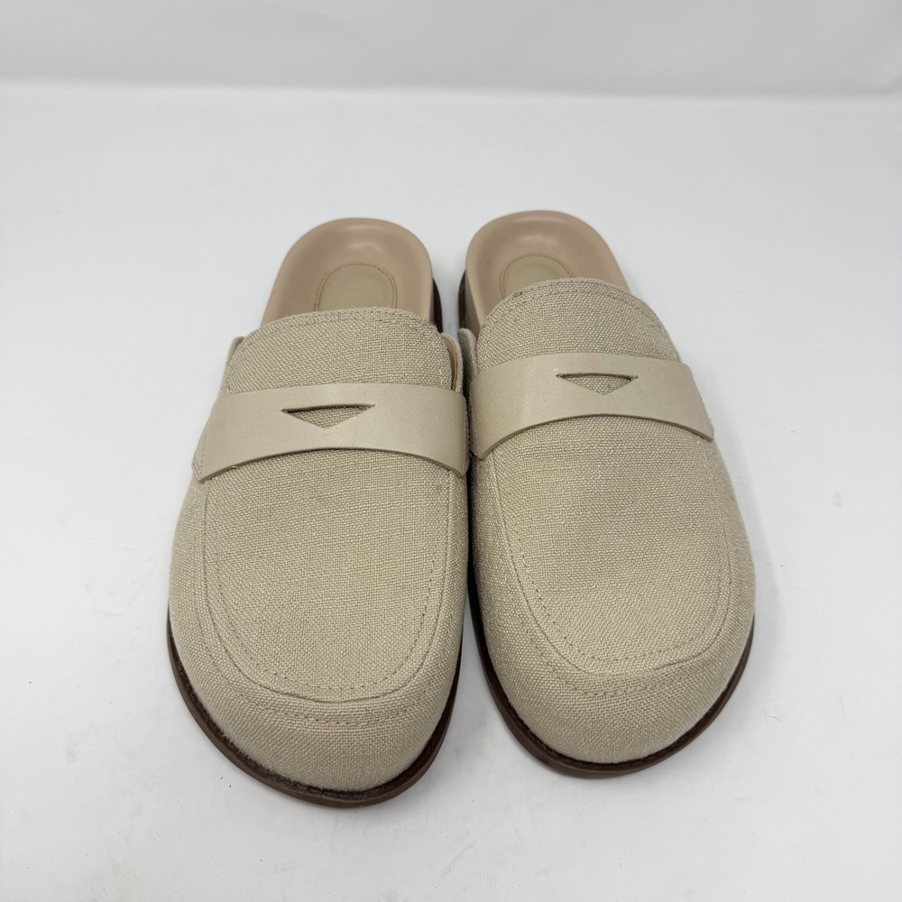 Schutz Ava Linen Flat Loafer Mule Womens Sandal Womens Size 11 - Picture 3 of 10